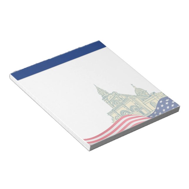 Personalized American Flag Patriotic USA  Anteckningsblock (Vinklad)