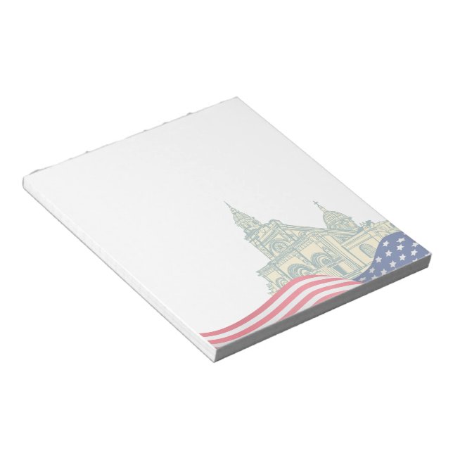 Personalized American Flag Patriotic USA  Anteckningsblock (Vinklad)