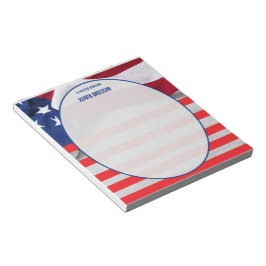 Personalized American Flag Patriotic USA  Anteckningsblock