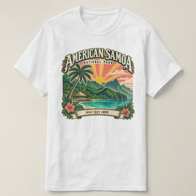 Personalized American Samoa National Park T Shirt (Design framsida)