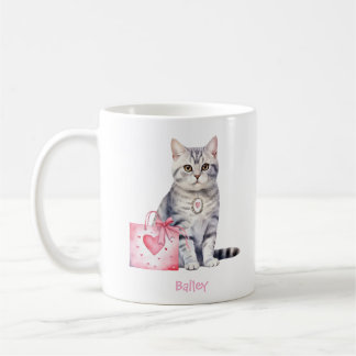 Personalized American Shorthair Cat Valentine's  Kaffemugg