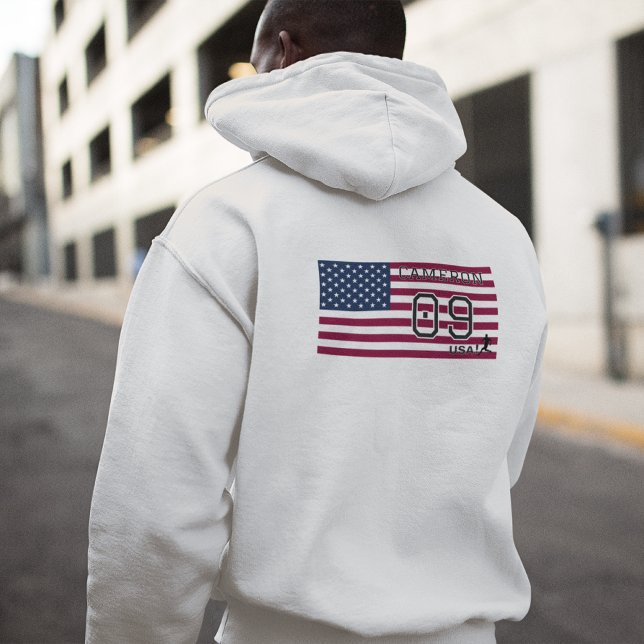 Personalized American Soccer Athlete Patriotic  Hoodie (Skapare uppladdad)