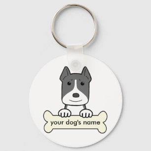 Personalized Amstaff Nyckelring