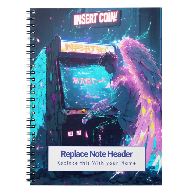 Personalized Anime Themed Notebook Anteckningsbok (Framsidan)