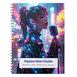 Personalized Anime Themed Notebook Anteckningsbok