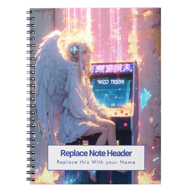 Personalized Anime Themed Notebook Anteckningsbok (Framsidan)