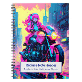 Personalized Anime Themed Notebook Anteckningsbok