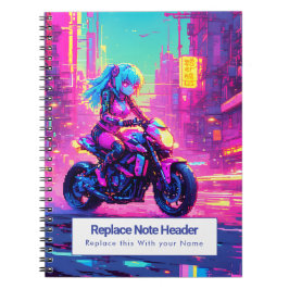 Personalized Anime Themed Notebook Anteckningsbok