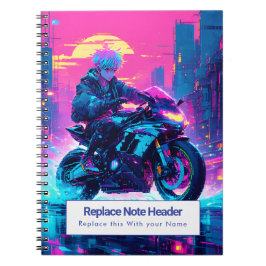 Personalized Anime Themed Notebook Anteckningsbok
