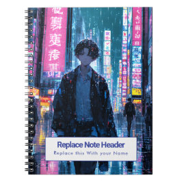 Personalized Anime Themed Notebook Anteckningsbok