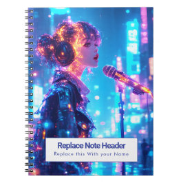 Personalized Anime Themed Notebook Anteckningsbok