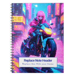 Personalized Anime Themed Notebook Anteckningsbok
