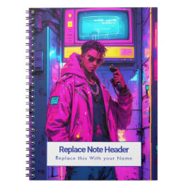 Personalized Anime Themed Notebook Anteckningsbok