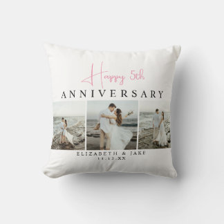 Personalized Anniversary Photo Pillow for Couples Kudde