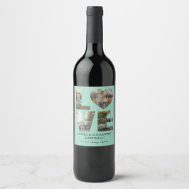 Personalized Anniversary Photo Wine Bottle Label Vinflaska Etikett