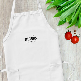 Personalized apron with name / Kitchen apron Långt Förkläde