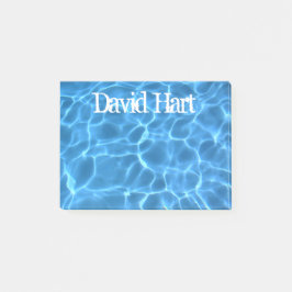 Personalized Aqua Blue Swimming Pool Post-it Block