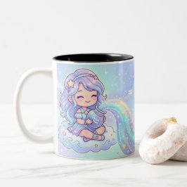 Personalized Aquarius Zodiac Photo Mug Två-Tonad Mugg
