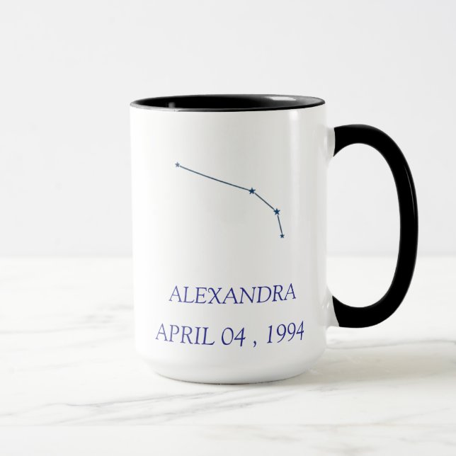 Personalized Aries Constellation Mug - Custom Zodi Mugg (Höger)