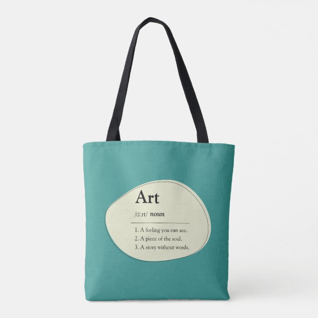 Personalized Art Definition Tote Bag Tygkasse (Baksida)