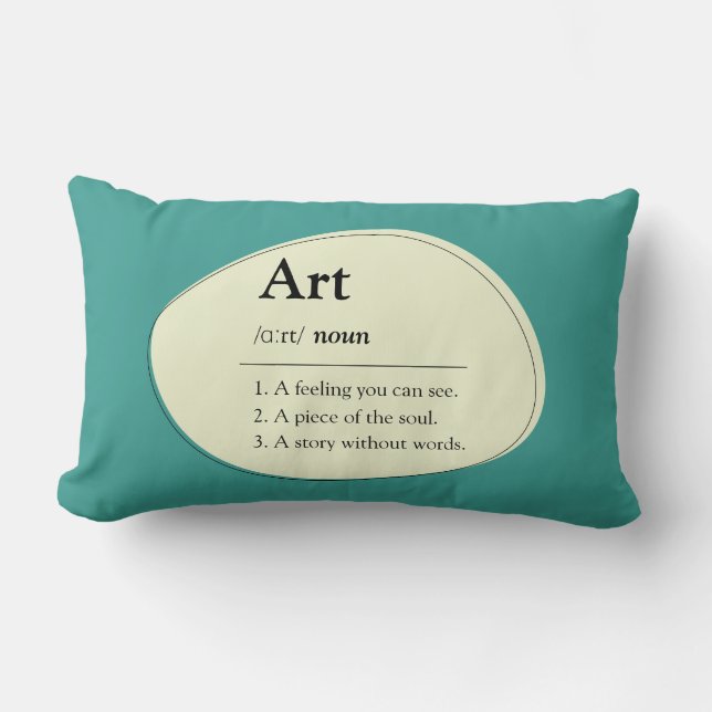 Personalized Art Dictionary Style Lumbar Pillow Lumbarkudde (Framsida)