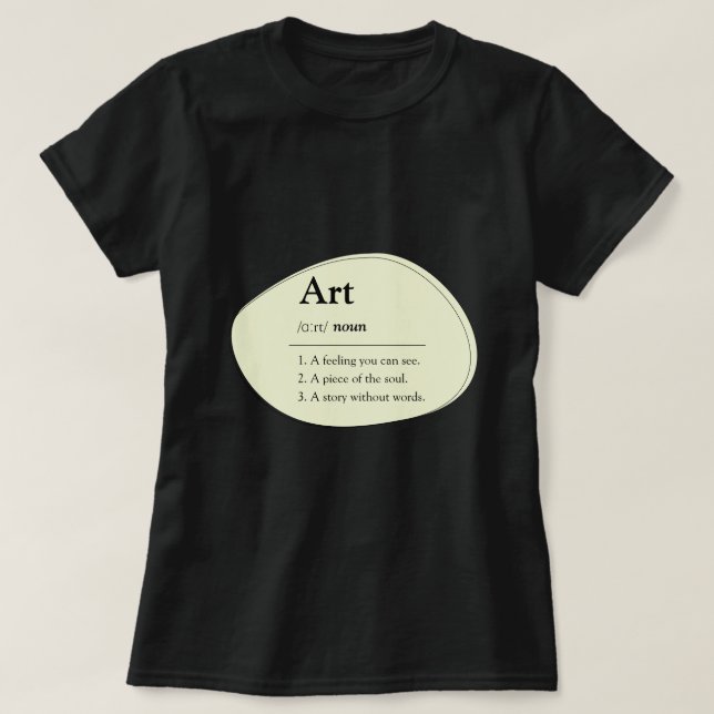 Personalized Art Dictionary Style T-Shirt (Design framsida)