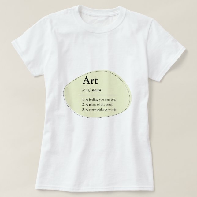 Personalized Art Dictionary Style T-Shirt (Design framsida)