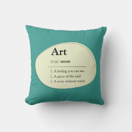 Personalized Art Dictionary Style Throw Pillow Kudde