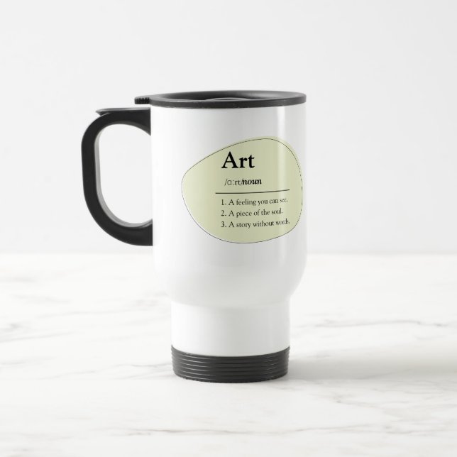 Personalized Art Dictionary Style Travel Mug Resemugg (Vänster)
