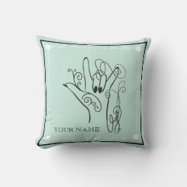 Personalized ASL Throw Pillow Kudde