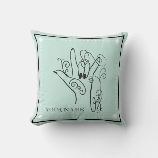 Personalized ASL Throw Pillow Kudde
