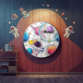 Personalized Astronaut & Planets Dartboard Game Darttavla