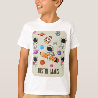 Personalized Astronauts and Planets Back to School T Shirt