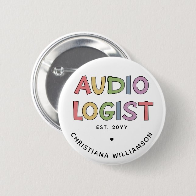 Personalized Audiologist Audiology Graduation Gift Knapp (Framsida & baksida)