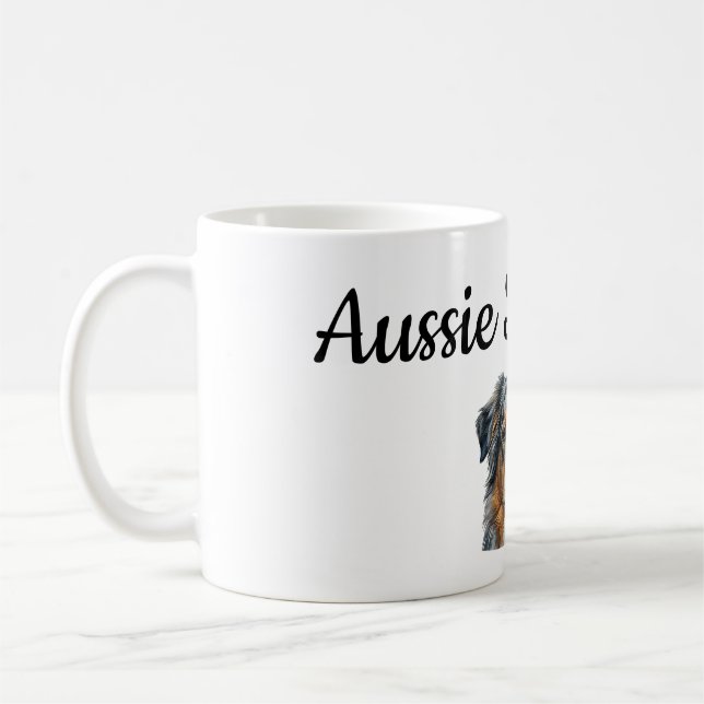 Personalized Australian Shepherd Mug Wrap – Custom Kaffemugg (Vänster)