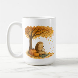 Personalized Autumn Hedgehog Under Tree Coffee Mug Kaffemugg
