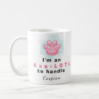 Personalized Axolotl Paw Print & Quote Coffee Mug Kaffemugg