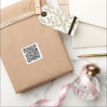 Personalized B&W URL Fyrkantigt Klistermärke<br><div class="desc">Personalized B&W URL Square Sticker</div>