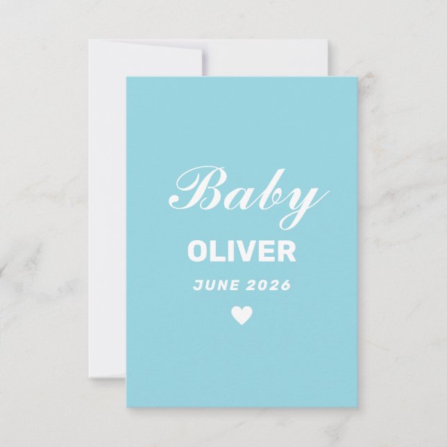 Personalized Baby Announcement Card OSA Kort (Framsida)