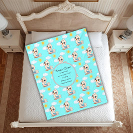 Personalized Baby Bird Blanket  Fleecefilt