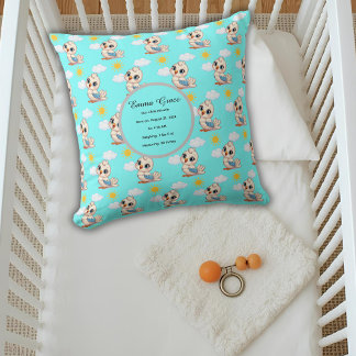 Personalized Baby Bird Pillow Kudde