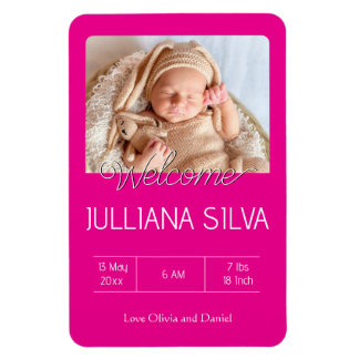 personalized baby Birth announcements Magnet