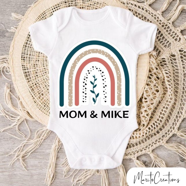 Personalized baby bodysuit with rainbow design t shirt (Skapare uppladdad)