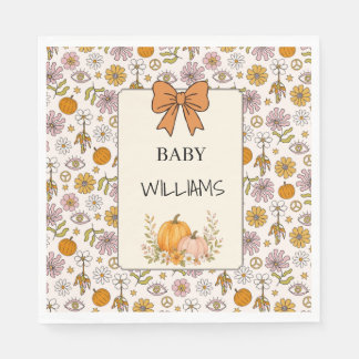 Personalized Baby Boho Pumpkin Party Napkin Pappersservett