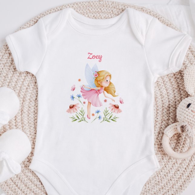 Personalized Baby Girl Fairy Bodysuit T Shirt (Skapare uppladdad)