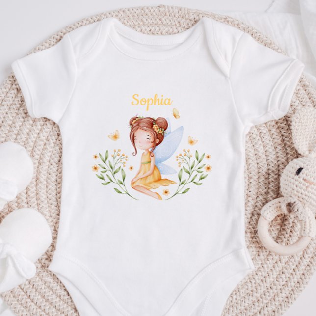 Personalized Baby Girl Fairy Bodysuit  T Shirt (Skapare uppladdad)