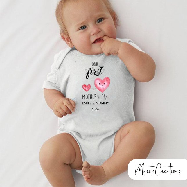 Personalized baby jumpsuit first mother's day t shirt (Skapare uppladdad)