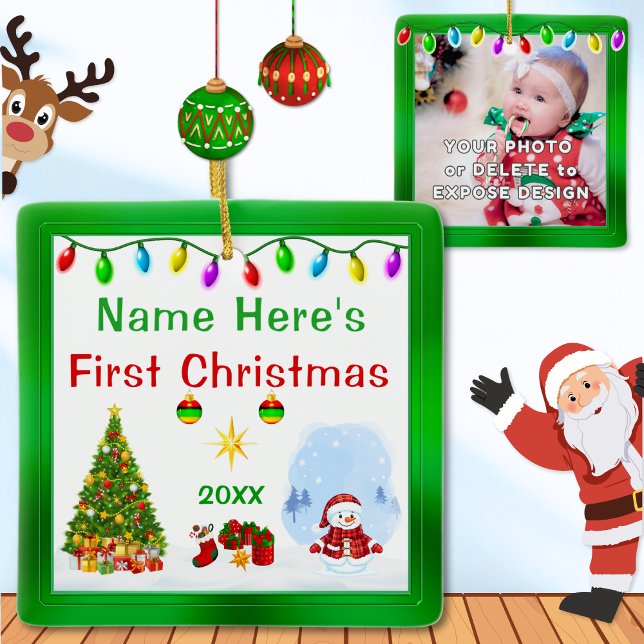 Personalized Baby Ornaments First Christmas Julgransprydnad Keramik (Baby's First Christmas Ornament. What to get an infant for Christmas. Personalized Newborn Ornaments)