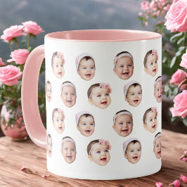 Personalized Baby Photo Mug with 3 Face Images Mugg