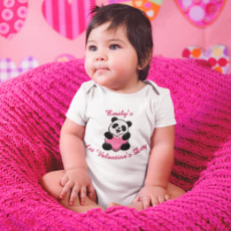 Personalized Baby’s First Valentine’s Day Panda T Shirt